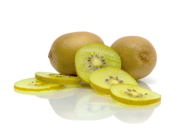 Ripe kiwi fruit on white background — Stock Photo, Image