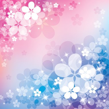 Abstract background with flower clipart