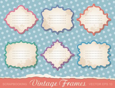 Set of vintage frames clipart