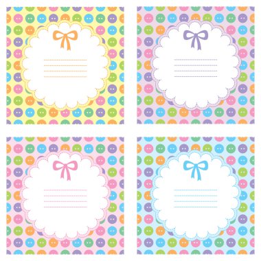 Set of baby frames clipart