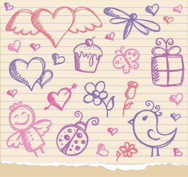 Valentine's day symbols clipart