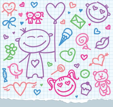 Valentine's day symbols clipart