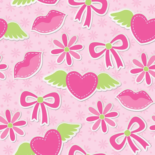 ピンクのシームレスなパターン — ストックベクタ