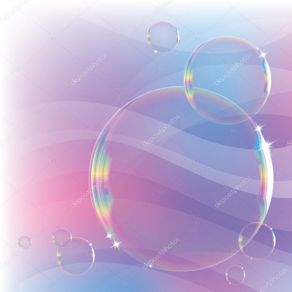 Background with soap bubbles