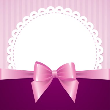 Pink background with bow clipart