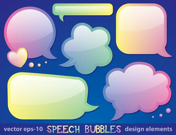 Glossy speech bubbles — Stock Vector