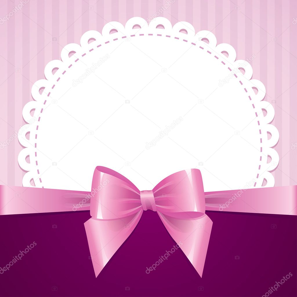 Pink background with bow