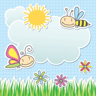 Summer card clipart