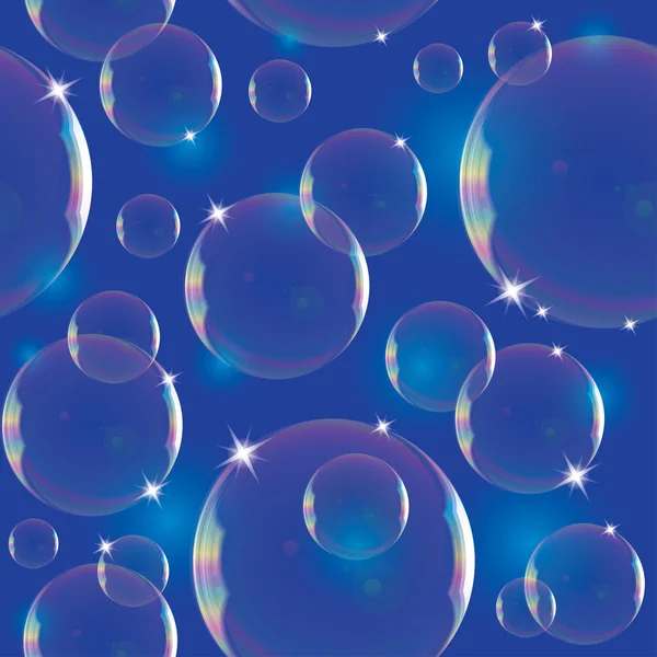 Pattern with soap bubbles — Stock Vector