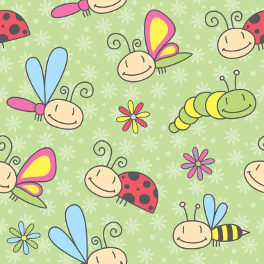 Insects pattern clipart