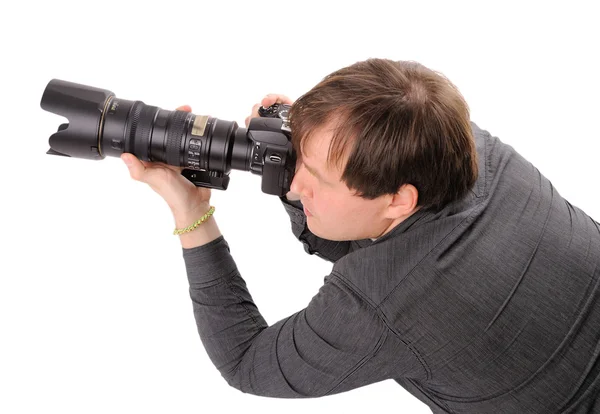 Άνδρες με ψηφιακή φωτογραφική μηχανή Εικόνα Αρχείου