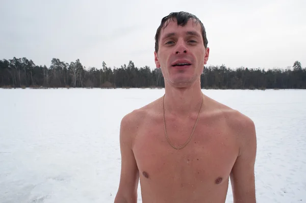 Kış yüzücü — Stok fotoğraf