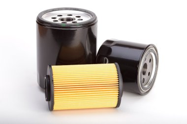 Three new oil filters clipart