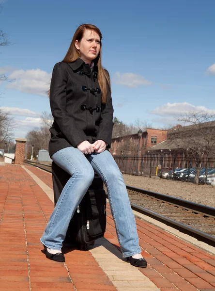 Waiting for the Train — Stock Photo, Image