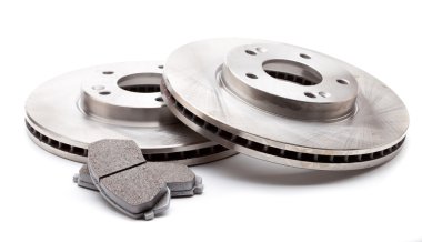 Two new brake disks and Pads clipart