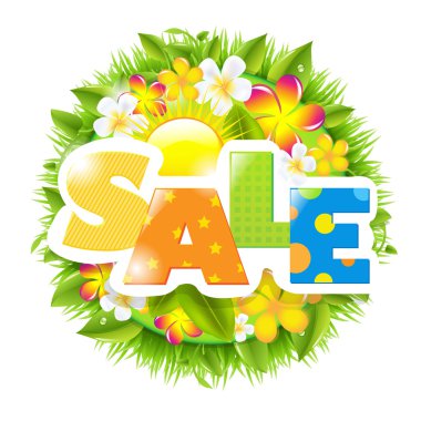 Summer And Spring Sale Template clipart