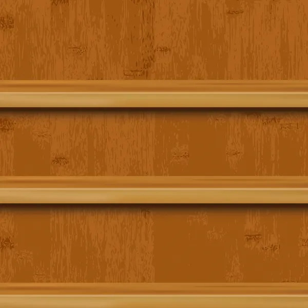 木製の本棚 — ストックベクタ