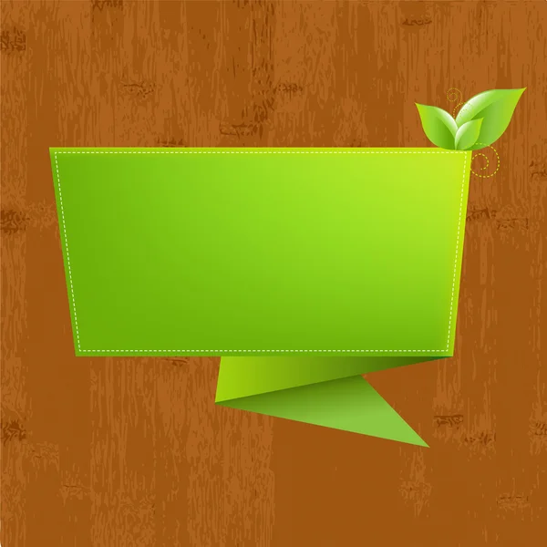 Drewno tło z origami — Wektor stockowy