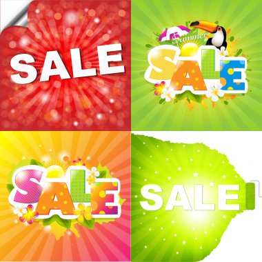 Colorful Sale Posters clipart