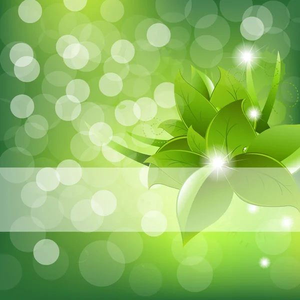 Yeşil yapraklar tasarımı — Stok Vektör
