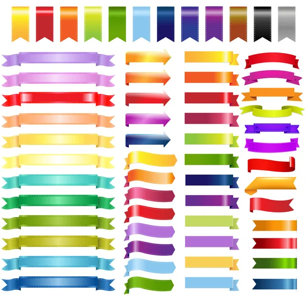 Rubans et flèches Web de grande couleur — Image vectorielle