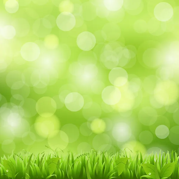 Natur Hintergrund mit Gras — Stockvektor