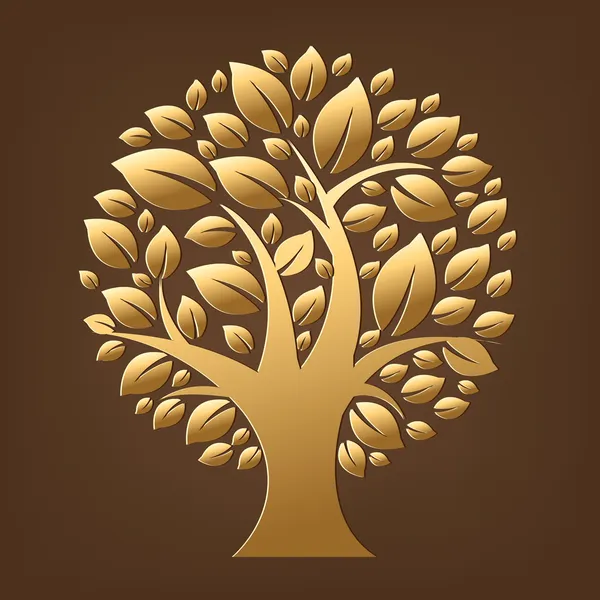 Guld träd — Stock vektor