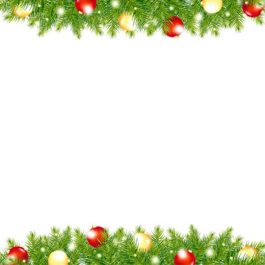 Xmas And Happy New Year Border clipart