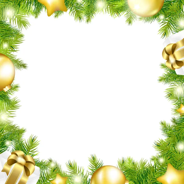 Weihnachten Hintergrund mit Rand — Stockvektor