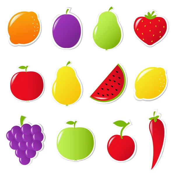 Gyümölcs és zöldség — Stock Vector