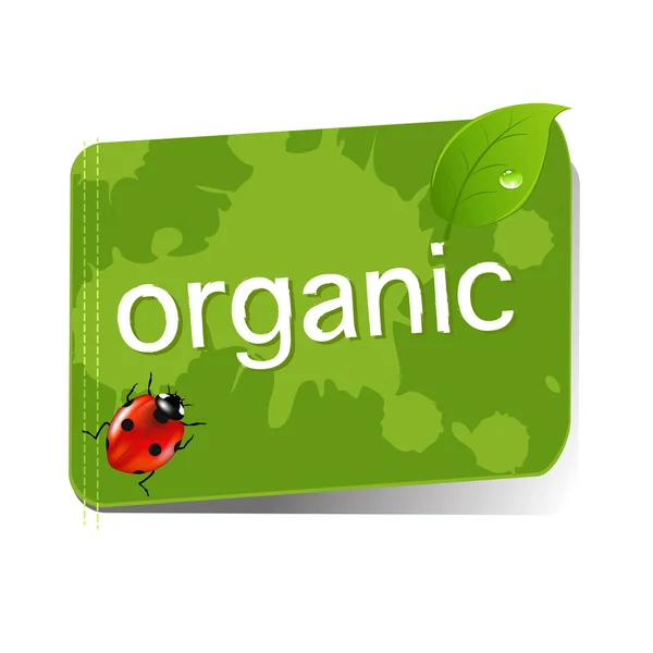 Organic Green Label — Stock Vector