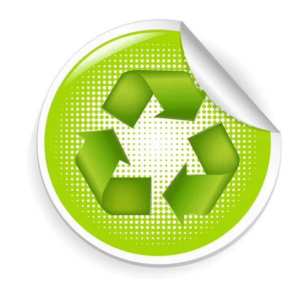 Etiket voor recycling — Stockvector