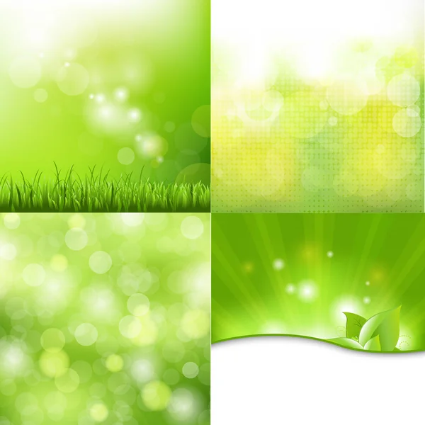 Nature Background Set — Stock Vector