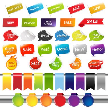 Set Of Sale Stickers And Labels clipart