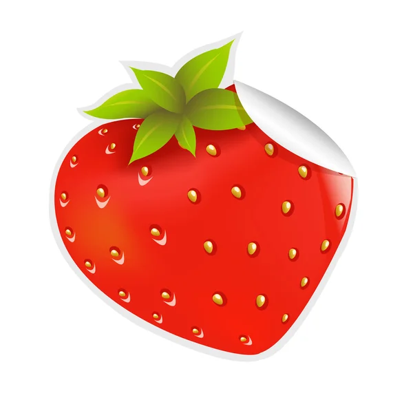 Fresas de etiqueta — Stockvector