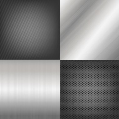 Set Of Metal Texture Background clipart