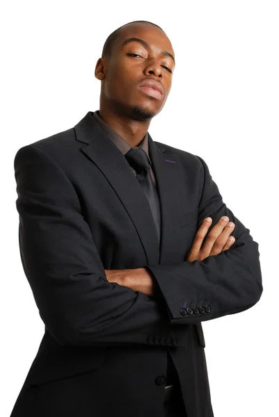 Confident business man with arms crossed — Stock Photo, Image