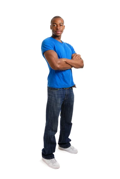 Confident student standing with arms crossed — Stock Photo, Image