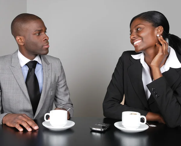 Discussão da equipe de negócios afro-americana — Fotografia de Stock
