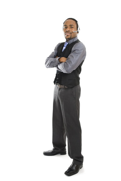 This is an image of a business man standing