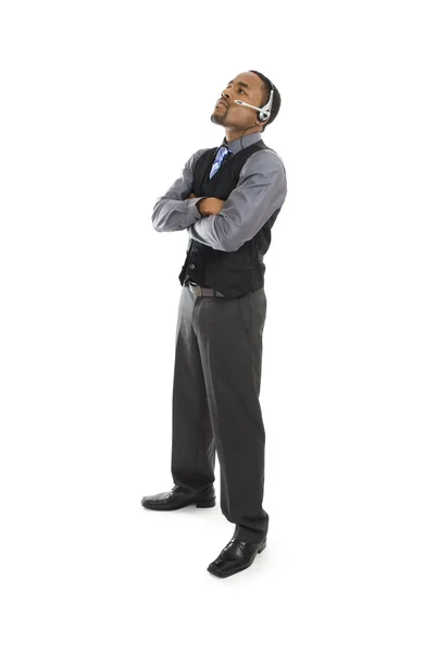 Hombre de negocios afroamericano pensando — Foto de Stock