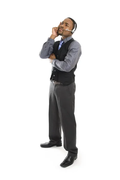 African american business man thinking — Stock Photo, Image