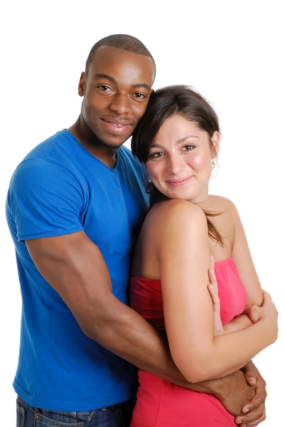 Young couple clutching each other happily — Stock Photo, Image