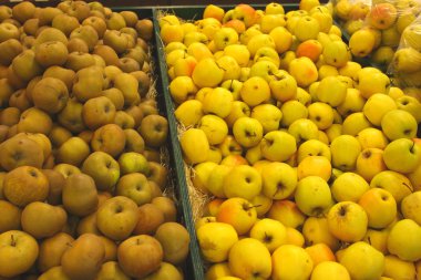 Apple display, étalage de pommes