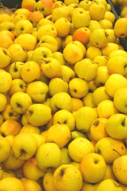 Apple display, étalage de pommes