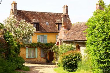 Old house in medieval village clipart