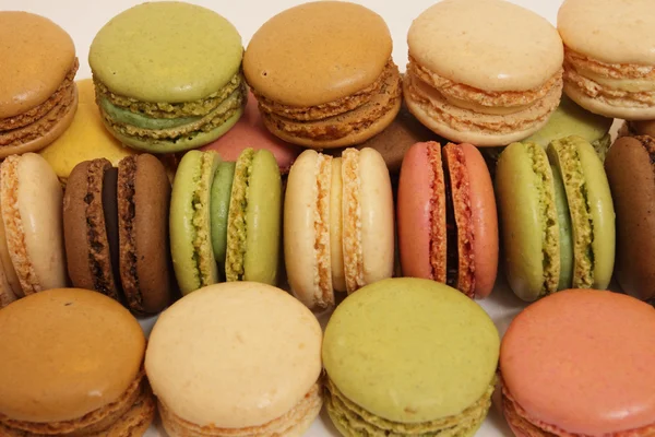 Stock image Assortment of macaroons on a white background