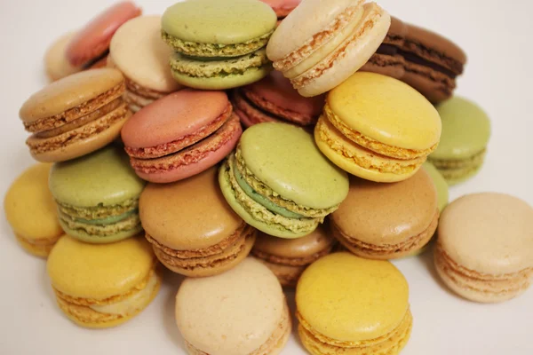 stock image Assortment of macaroons on a white background