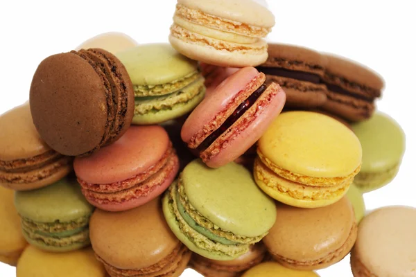 stock image Assortment of macaroons on a white background