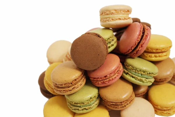 stock image Assortment of macaroons on a white background